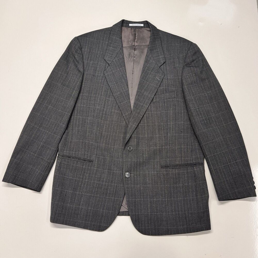 Yves Saint Laurent Menswear YSL Blazer Jacket Plaid Wool Sport Coat Made France